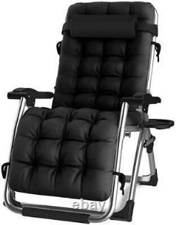 Garden Zero Gravity Chair Heavy Duty Sun Lounger Beach Outdoor Folding Reclining