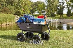 Gor6ps Poly Yard heavy duty trash cart with convertible 2-in-1 handle