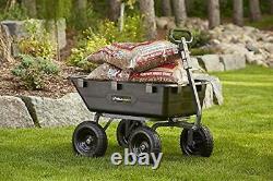 Gor6ps Poly Yard heavy duty trash cart with convertible 2-in-1 handle