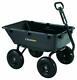 Gorilla Carts Gor6ps Heavy-duty Poly Yard Dump Cart With 2-in-1 Convertible Hand