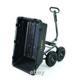 Gorilla Carts GOR6PS Heavy-Duty Poly Yard Dump Cart with 2-In-1 Convertible Hand