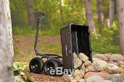 Gorilla Carts GOR6PS Heavy-Duty Poly Yard Dump Cart with 2-In-1 Convertible Pull