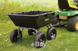 Gorilla Carts GOR6PS Heavy-Duty Poly Yard Dump Cart with 2-In-1 Convertible Pull