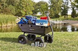 Gorilla Carts GOR6PS Heavy-Duty Poly Yard Dump Cart with 2-In-1 Convertible Pull