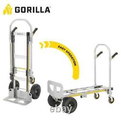 Gorilla Convertible Hand Truck 1000 lbs. Load Capacity with Wide Load Toe Plate