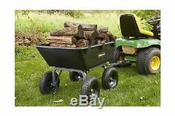Gorilla GOR6PS Heavy Duty Poly Yard Dump Cart Convertible Handle Black 1200 Lbs
