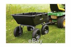 Gorilla GOR6PS Heavy Duty Poly Yard Dump Cart Convertible Handle Black 1200 Lbs