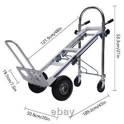 Hand Truck 3 in 1 Stair Climber Folding Dolly Convertible Cart Trolley Aluminum