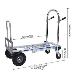 Hand Truck 3 in 1 Stair Climber Folding Dolly Convertible Cart Trolley Aluminum