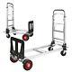 Hand Truck Dolly Foldable Heavy Duty, Convertible 2 In 1 Folding Hand Truck F