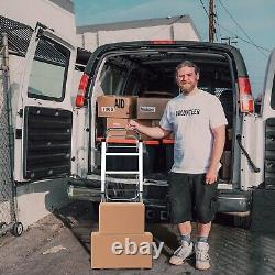 Hand Truck Dolly Foldable Heavy Duty, Convertible 2 in 1 Folding Hand Truck F