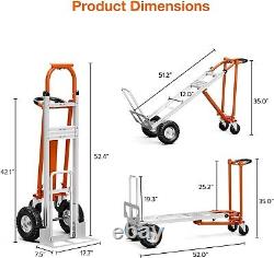 Hand Truck, Large Dolly Cart Heavy Duty Moving Dolly Industrial Folding Dolly N
