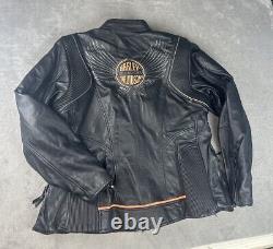 Harley Davidson women jacket black and orange heavy duty super clean size 1W