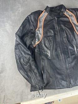 Harley Davidson women jacket black and orange heavy duty super clean size 1W