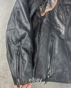 Harley Davidson women jacket black and orange heavy duty super clean size 1W