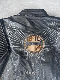 Harley Davidson women jacket black and orange heavy duty super clean size 1W
