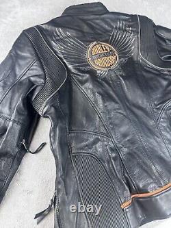 Harley Davidson women jacket black and orange heavy duty super clean size 1W