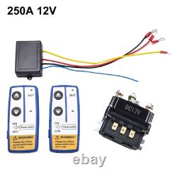 Heavy Duty 12V 250A Winch Control Solenoid Twin Wireless Remote for Recovery
