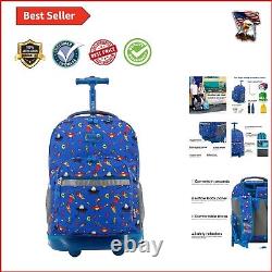 Heavy-Duty 18 Martian Rolling Backpack Kids & Teens Comfortable & Reliable