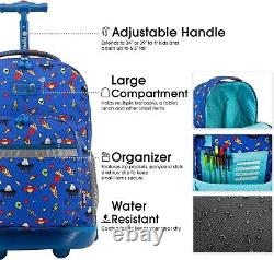 Heavy-Duty 18 Martian Rolling Backpack Kids & Teens Comfortable & Reliable