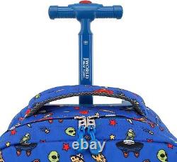 Heavy-Duty 18 Martian Rolling Backpack Kids & Teens Comfortable & Reliable
