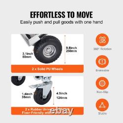 Heavy Duty 4 in 1 Convertible Aluminum Hand Truck Dolly Utility Cart 1000 lbs