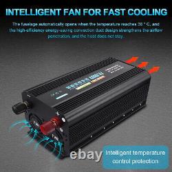Heavy Duty 8000W 4000W LCD POWER INVERTER PURE SINE WAVE 12V to 230V CONVERTER