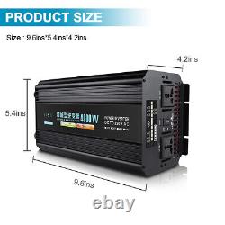 Heavy Duty 8000W 4000W LCD POWER INVERTER PURE SINE WAVE 12V to 230V CONVERTER