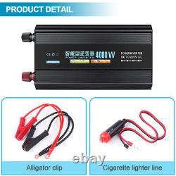 Heavy Duty 8000W 4000W LCD POWER INVERTER PURE SINE WAVE 12V to 230V CONVERTER