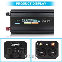 Heavy Duty 8000W 4000W LCD POWER INVERTER PURE SINE WAVE 12V to 230V CONVERTER