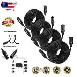 Heavy-Duty Balanced XLR Cables with Tinned Copper 50ft Lengths for Any Setup