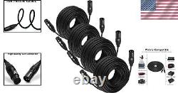 Heavy-Duty Balanced XLR Cables with Tinned Copper 50ft Lengths for Any Setup