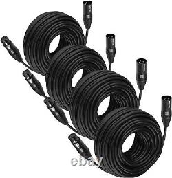 Heavy-Duty Balanced XLR Cables with Tinned Copper 50ft Lengths for Any Setup