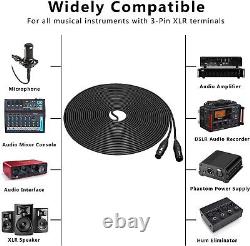 Heavy-Duty Balanced XLR Cables with Tinned Copper 50ft Lengths for Any Setup