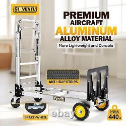Heavy-Duty Convertible Hand Truck with Rubber Wheels Perfect for Home & Office