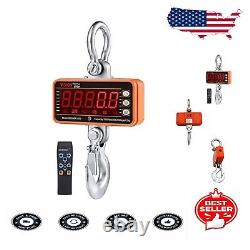 Heavy Duty Digital Crane Scale 1000lb/500kg with LED Display & Remote Control