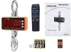 Heavy Duty Digital Crane Scale 1000lb/500kg with LED Display & Remote Control