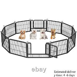 Heavy Duty Dog Playpen 12 Panel Puppy Fence, 80cm Height, Garden/Yard