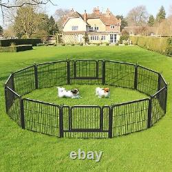 Heavy Duty Dog Playpen 12 Panel Puppy Fence, 80cm Height, Garden/Yard