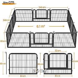 Heavy Duty Dog Playpen 12 Panel Puppy Fence, 80cm Height, Garden/Yard