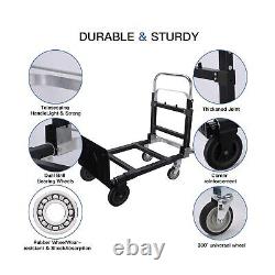 Heavy Duty Folding Hand Truck, Convertible Hand Truck Dolly Cart, Aluminum Do