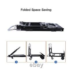 Heavy Duty Folding Hand Truck, Convertible Hand Truck Dolly Cart, Aluminum Do