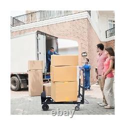 Heavy Duty Folding Hand Truck, Convertible Hand Truck Dolly Cart, Aluminum Do