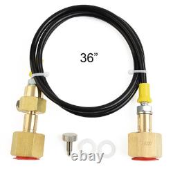 Heavy Duty Tank Charging Adapter with 36'' Hose Converts CGA320 to CGA320