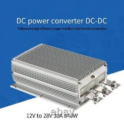 Heavy Duty Waterproof DC Converter for Cars Steps Voltage from 12 to 28