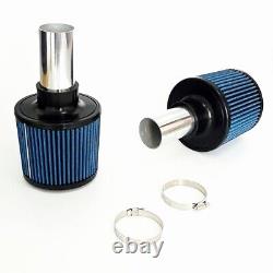 Hi Flow Dual Cone Air Filter Intake Kit For BMW N54 135i 335i 535i Z4 3.0L Blue