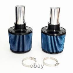 Hi Flow Dual Cone Air Filter Intake Kit For BMW N54 135i 335i 535i Z4 3.0L Blue