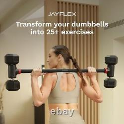 Jayflex Hyperbell Bar Convert Dumbbells to Barbell Set for Home Fitness A
