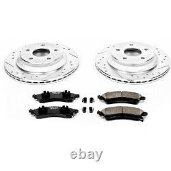K1517 Powerstop Brake Disc and Pad Kits 2-Wheel Set Front New for Chevy Corvette