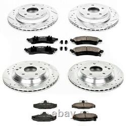 K1518 Powerstop Brake Disc and Pad Kits 4-Wheel Set Front & Rear New for Chevy